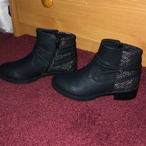 Self Esteem - Black/glitter Booties